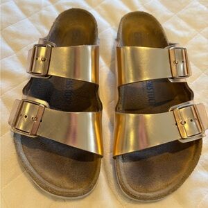 Birkenstock Arizona Soft Footbed - Metallic Leather